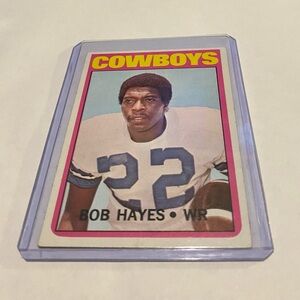 Bob Hayes 1972 Topps Football Card # 105 Dallas Cowboys Vintage Collectible